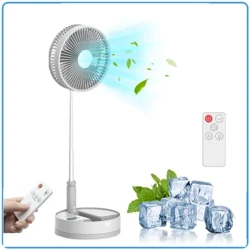 P10 10800mAh yig'ma portativ ventilyator USB masofadan boshqarish pulti havo sovutgichi lager stoli uchun jim qayta zaryadlanuvchi simsiz polga tikilgan ventilyator