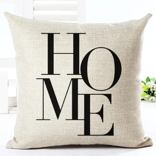 Gezellig bankkussen Home Decoratieve kussens Eenvoudig Woordstijl Bedrukte rugleuningkussens vierkant 45x45cm kussenslopen zonder kern