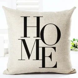 Pohodlný polštář na pohovku Domů Dekorativní polštáře Styl Simple Word Style Potištěné polštáře opěradla čtvercové 45x45cm povlaky na polštáře bez jádra