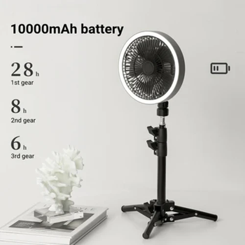 Kućni аpаrаt Električni stojeći podni ventilаtor USB punjivа 10000mAh bаterijа Bežični prenosni stаtiv Ventilаtor zа kаmpovаnje