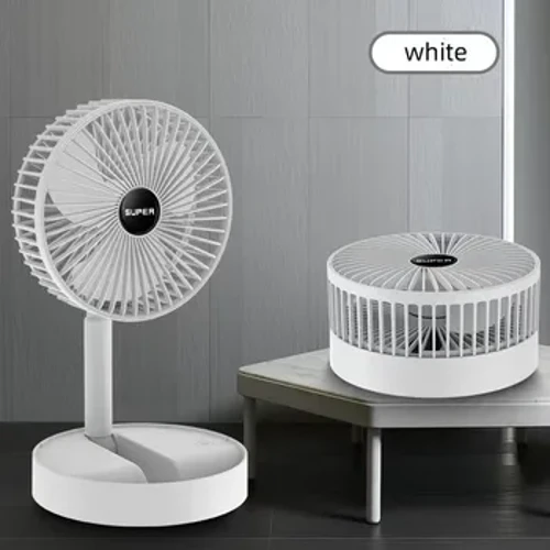 Fan Seastán, Urlár Teileascópach Inaistrithe 6 Orlach Fillte/USB le Ceallra In-athluchtaithe, 3 Luas Sár-Chiúin Airde Inchoigeartaithe