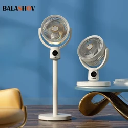 Supporto elettrico Ventilatore da pavimento Luce notturna Altezza regolabile Ventilatore per la circolazione dell'aria con telecomando USB Ventilatore portatile per camera da letto Casa
