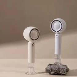 Quạt cầm tay mini cầm tay USB di động có thể sạc lại Máy làm mát không khí để bàn treo 3 tốc độ có chân đế Du lịch sạc ngoài trời Quạt nhỏ