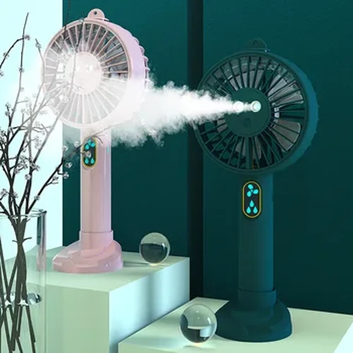 Mini Inaistrithe Sprae Mist Fan Tábla Seas Aeir with Uisce Athlánú Uisce USB 2000mAh Battery Sealbhóir Fón Gailearaí Boise
