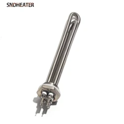 SNDHEATER 1 hazbeteko berogailu tubularra 12V/24V/36V/48V Eguzki-uraren murgiltze-hodiaren berogailua DN25/32mm 304SS 300W/600W/900W/1.2KW/1.5KW