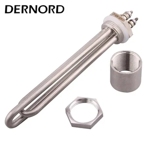 Calentador DERNORD 12V DN25 Tubular eléctrico 600w 400w 300w 200w 100w Elemento calentador de agua de inmersión Solar resistencia Camper