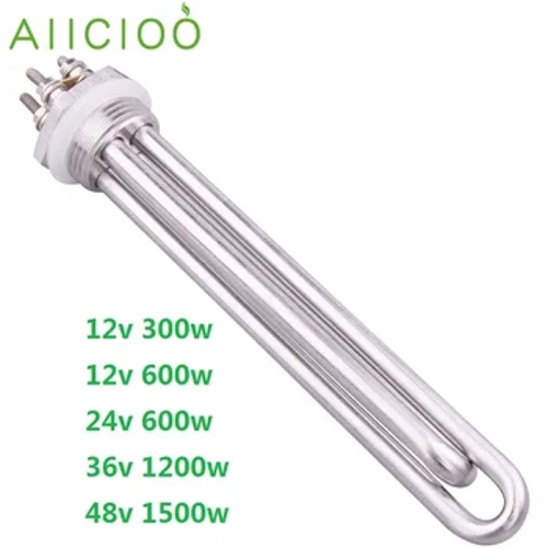 Cevasti grelec 12v 24v 36v 48v 1"BSP navojna potopna voda DN25 DC 300w 600w 1200w 1500w sončni električni grelni element