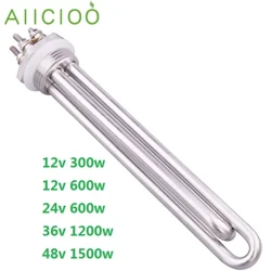 Téitheoir Tubular 12v 24v 36v 48v 1"BSP Tumoideachas Snáithe DN25 DC 300w 600w 1200w 1500w Eilimint Téamh Leictreach Gréine