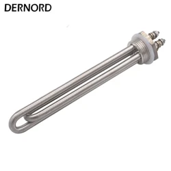 DN25 Murgiltze Tubular Berogailu Elektrikoa 12V 24V 36V 48V 300W 600W 900W 1200W 1500W 304SS Eguzki DC 1 hazbeteko Ura Berotzeko Elementua