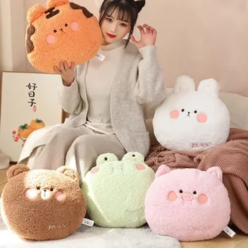 Kawaii Gối Hoạt Hình Thỏ Ngồi Đệm Ghế Văn Phòng Tựa Lưng Sofa Đệm Gối Trang Trí Dành Cho Giường Quà Tặng Cojines 방석