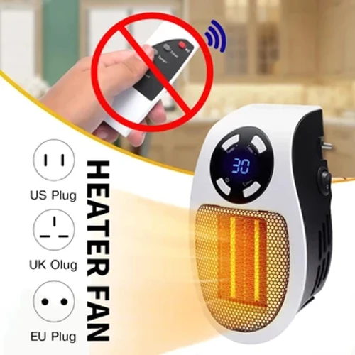 Wanter Portable Elektresch Heizung fir Heem Plug an Mauer Effizient Raumheizung Haushalt Mächteg Warm Blower Fernsteierung Warmer