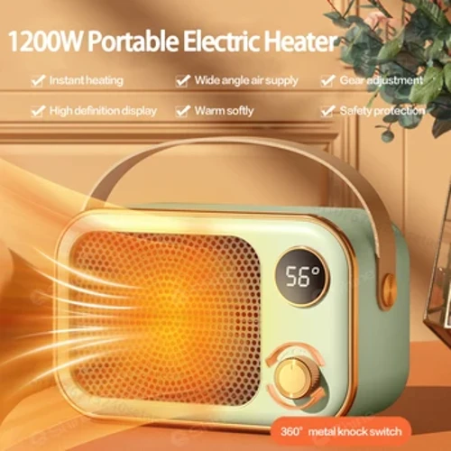 1200W Téitheoir Leictreach Inaistrithe Téitheoir le Scáileán faoi stiúir Dhá Giaranna Inchoigeartaithe Téitheoir Fan PTC Téitheoir Baile Téamh Ceirmeacha don Seomra