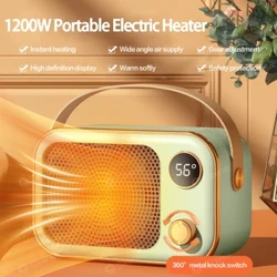1200 W električni grelec prenosni grelec z LED zaslonom dve nastavljivi prestavi grelec ventilator PTC keramično ogrevanje domači grelec za sobo