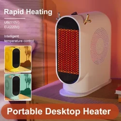 Desktop Riscaldatore Elettrico Per Uso Domestico Termostato Intelligente Riscaldatore di Ventola 500-1000W Inverno Caldo Riscaldatore Elettrico Ventilatore Strumenti di Riscaldamento