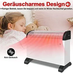 Téitheoir Chliste Leictreach Convector Téitheoir 2000W Soghluaiste Coigilt Fuinnimh Iniompartha Úsáid Tí Téitheoirí Bána an AE le Teirmeastat