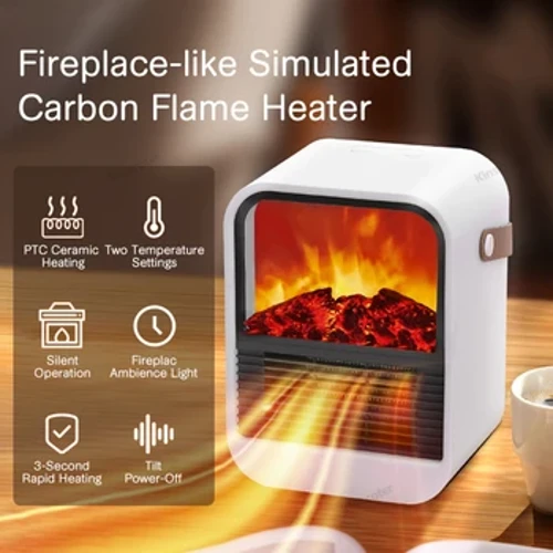 Kamīns Elektriskais sildītājs Silts Ventilators Pārnēsājams Galddators Mājsaimniecības Apkure Plīts Radiators Liesmas Sildītājs