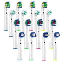 ffroenellau Brws Dannedd Trydan Ar Gyfer Llafar B Braun 3D Floss Gwyn Gweithredu Precision Glan Gwm Gofal Pennau Brws Dannedd Cyffredinol ar gyfer OralB
