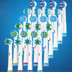 Pacote de 4 cabeças de escova de dentes compatíveis com a maioria das escovas de dentes elétricas Braun Oral B, pacote com 4 cabeças de escova de dentes de reposição, branco