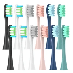 10 Stéck Ersatzkäpp fir Oclean Flow / X / X PRO / Z1 / F1 / One / Air 2 / SE Pinselkopf Soft DuPont Sonic Zännbürk Vakuum Borstel
