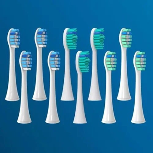 10 PCS no Philips Nā Poʻo Brush Hoʻololi Hou HX3/HX6/HX8/HX9 Sonic Electric Toothbrush Soft DuPont Vacuum Practical Nozzles
