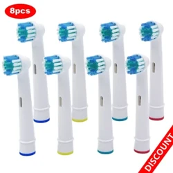 8x cserekefefej Oral-B elektromos fogkeféhez az Advance Power/Pro Health/Triumph/3D Excel/Vitality Precision Clean érdekében