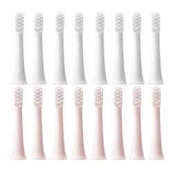 8pcs για xiaomi mijia t100 κεφαλές βούρτσας αντικατάστασης ηχητική ηλεκτρική οδοντόβουρτσα dupont μαλακή τρίχες κατάλληλα ακροφύσια