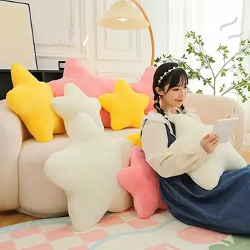Ngôi Sao Gối Dễ Thương Lông Tơ Mềm Ngủ Ném Đệm Sofa Giường Trang Trí Giường Pentagram Hình Bông PP Nhồi Bông Đồ Chơi Bạn Gái K