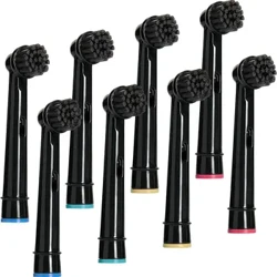 Tugma ang Toothbrush Heads sa Oral-B Electric Toothbrush, Charcoal Bristles (Pack of 8)