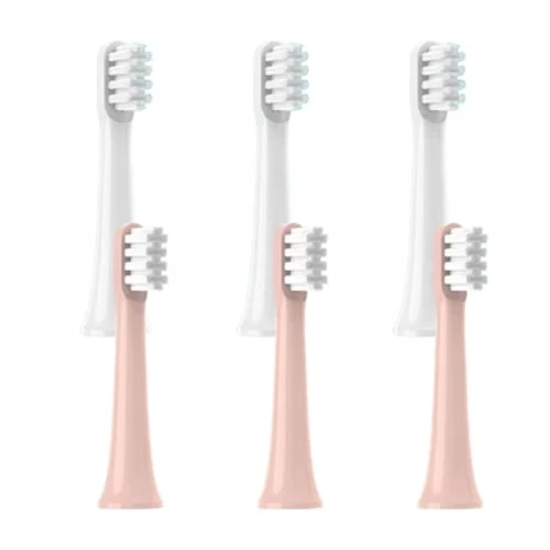 6 Chiếc Có Thể Thay Thế Cho XIAOMI MIJIA T100 Đầu Bàn Chải Sonic Bàn Chải Đánh Răng Điện Mềm DuPont Lông Bàn Chải Hút Chân Không Nạp Lại Vòi Phun