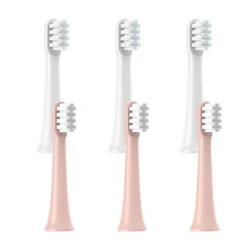 6 Stéck Ersatzbar Fir XIAOMI MIJIA T100 Pinselkoppen Sonic Elektresch Zännbürk Soft DuPont Bristle Pinsel Vakuum Refill Düsen