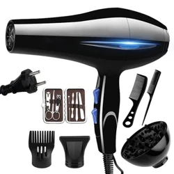 Sèche-cheveux 2200W professionnel puissant sèche-cheveux chauffage rapide réglage chaud et froid sèche-cheveux ionique avec collecte d'air