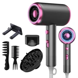ʻO ka mea hoʻomaloʻo lauoho me ka diffuser Blow Dryer Comb Brush 1800W Ionic Hair Dryers me ka DiffuserConstant Temperature Hair Care Me ka Dama ʻole.