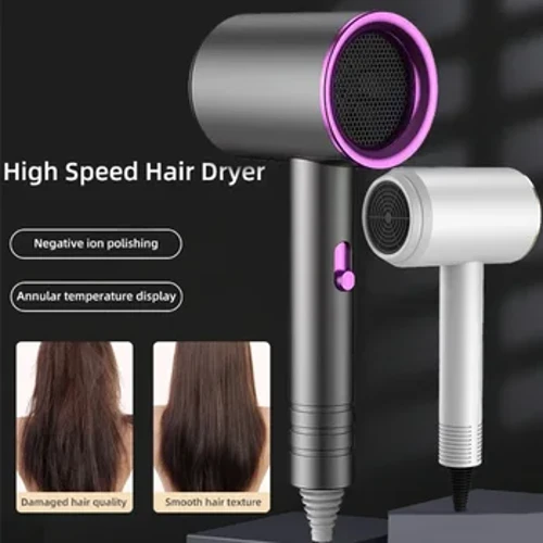 Pengering Rambut Listrik Biru Ion Negatif Angin Dingin Angin Silent Pengering Rambut Kanggo Gunakake Cocog Kanggo Ngarep SalonBlue Light Pengering Rambut Cepet