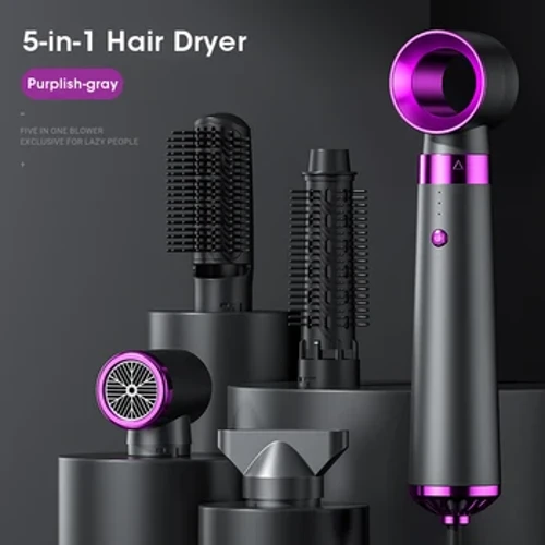 Neien 5 an 1 elektreschen Hoer Dryer Hot Air Pinsel Multifunktionnelle Hoer Straightener Negativ Ion Curler Flow Dryer Styling Set