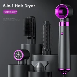 Baru 5 In 1 Pengering Rambut Listrik Sikat Udara Panas Multifungsi Pelurus Rambut Ion Negatif Atlet Curling Putra Blow Dryer Styling Set