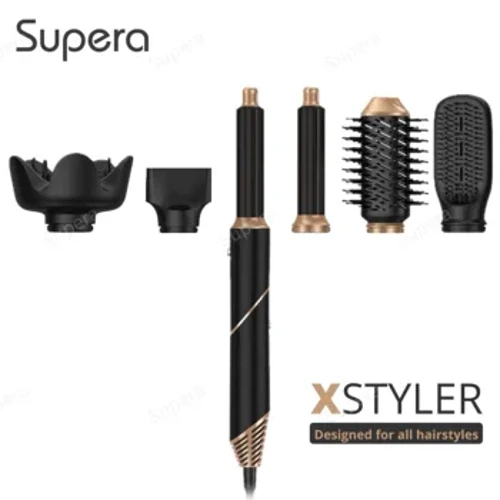 Supera multifunktionel hårtørrer Air Styling & Tørring System Kraftig hårføntørrer & Multi-Styler med Auto-Wrap Curlers