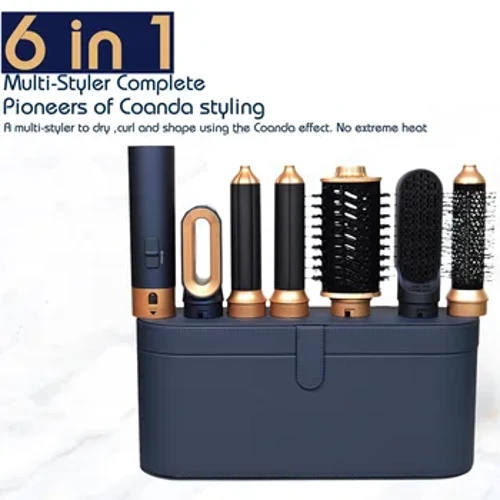 Pengering Rambut Anyar 6 in 1 Multi Hair Styler Curling Iron Pelurus Rambut Kanthi Sikat Rambut Pengering Rambut kanggo Pengering Rambut Multi Styler