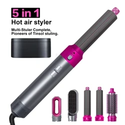 Nou Uscător de păr Multi Hair Styler 5 în 1 Curling Iron Plastă de îndreptat păr cu perie de păr Uscător de păr pentru uscător de păr Hair Multi Styler