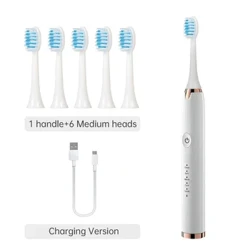 Tongwode Oral Cleaning Fufulu Nifo Fa'aeletise E umi se taimi Smart Wireless Rechargeable Automatic Ultrasonic Electric Toothbrush.