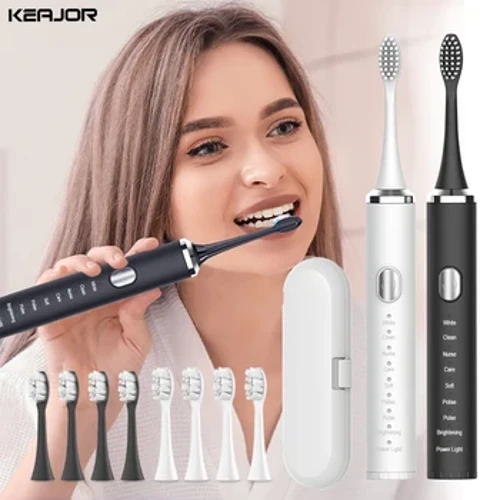 Bàn chải đánh răng điện cho bàn chải răng Sonic rung động răng làm trắng răng làm trắng USB có thể sạc lại bàn chải đánh răng