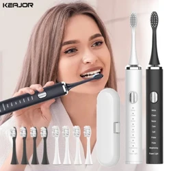 Elektrische tandenborstel voor tandenborstels Sonic Vibration Dental Tooth Whitening Cleaner USB oplaadbare mondverzorging tandenborstel