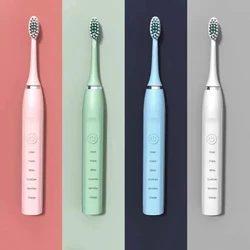 Ultrasonic Electric Toothbrush para sa Matanda Timer Teeth Automatic Vibrator Sonic Brush Whitening IPX7 Waterproof 4 Brush Heads
