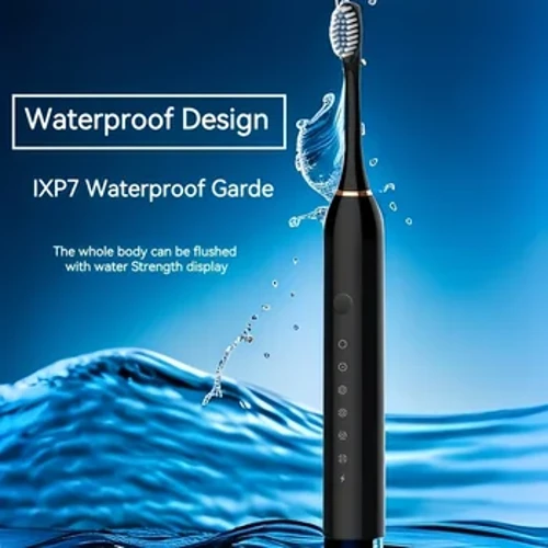 1 set of white series ultra white sonic electric toothbrush-2 brush head and battery ultrasonic toothbrush-9600 VPM motor&Travel