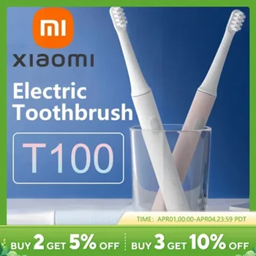 XIAOMI Mijia T100 Sonic Elektrikli Diş Fırçası Mi Akıllı Su Geçirmez Diş Kafa Fırçası IPX7 Diş Fırçası Beyazlatma için Şarj Edilebilir USB