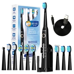 Seago Sonic Elektrikli Diş Fırçası Diş fırçası USB Şarj Edilebilir Yetişkin Ultrasonik Diş Temizleme 10 Yedek Diş Fırçası Kafaları