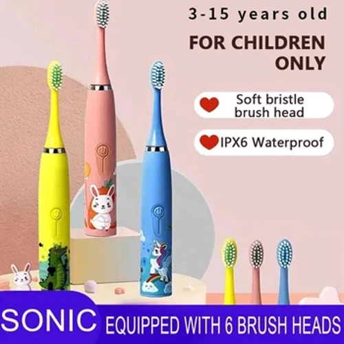 Tamaiti pulumu nifo eletise ma le sui pulumu ulu tamaiti Cartoon pulumu nifo Ultrasonic Sonic Eletise pulumu nifo ma 6 ulu