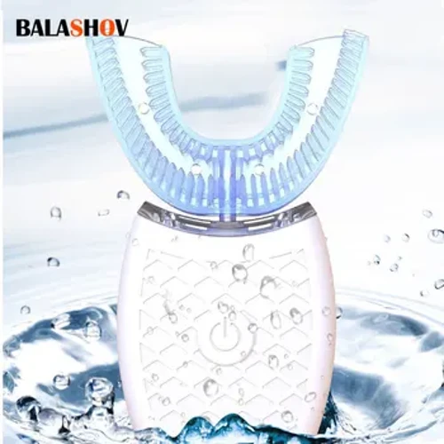 Bàn chải đánh răng loại chữ U 360 độ Đầu silicon thông minh Sonic Bàn chải đánh răng điện Tự động sạc USB Bàn chải đánh răng chống nước