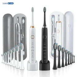 Elektresch Sonic Zännbürk Erwuessene Nofëllbar Smart Ultrasonic Zänn Zänn Whitening 8 Pinselkäpp Zännbürk