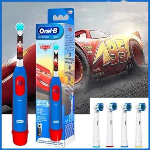 Oral B Kid Electric Toothbrush Rotation Clean Teeth Soft Brush para sa Mga Bata na may 2 Minutong Timer na may Mga Dagdag na Refill na Regalo