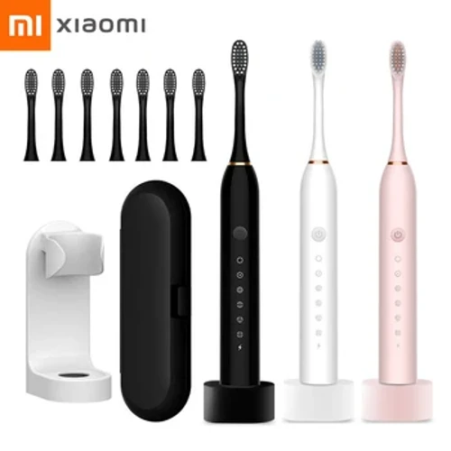 Xiaomi Mijia Ultrasonik Elektrikli Diş Fırçası Şarj Edilebilir USB Tabanı ile 6 Modu Sonic Diş Fırçası IPX7 Su Geçirmez Seyahat kutu tutucu